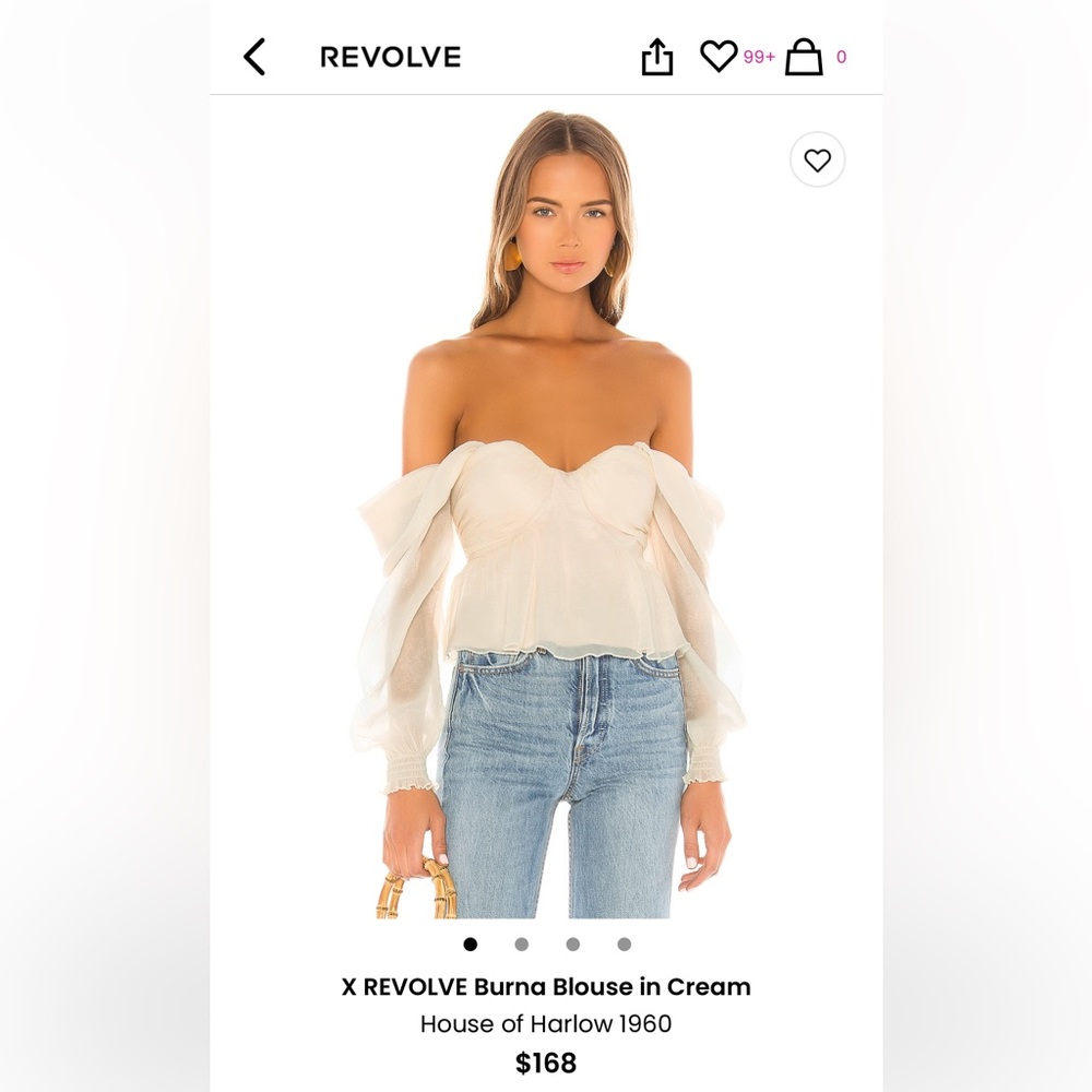 House of Harlow x REVOLVE Burna Top in Cream Size XS